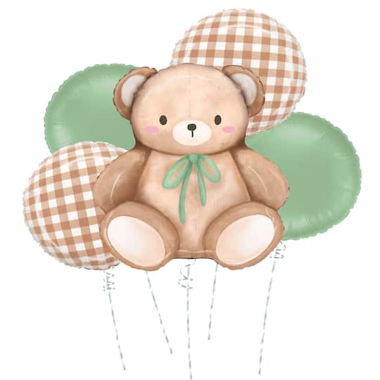 Michaels, Teddy Bear 5-Piece Foil Balloon Bouquet – Category: Foil Balloons